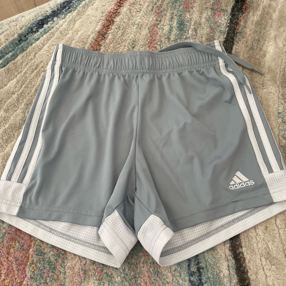 Womens adidas blue/grey shorts